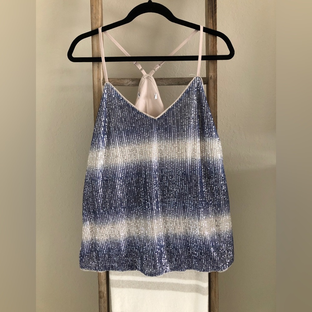 Grace Karin sequin spaghetti strap top